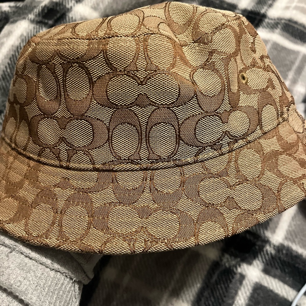 NWT Coach Brown Signature Bucket Hat - Picture 5 of 6